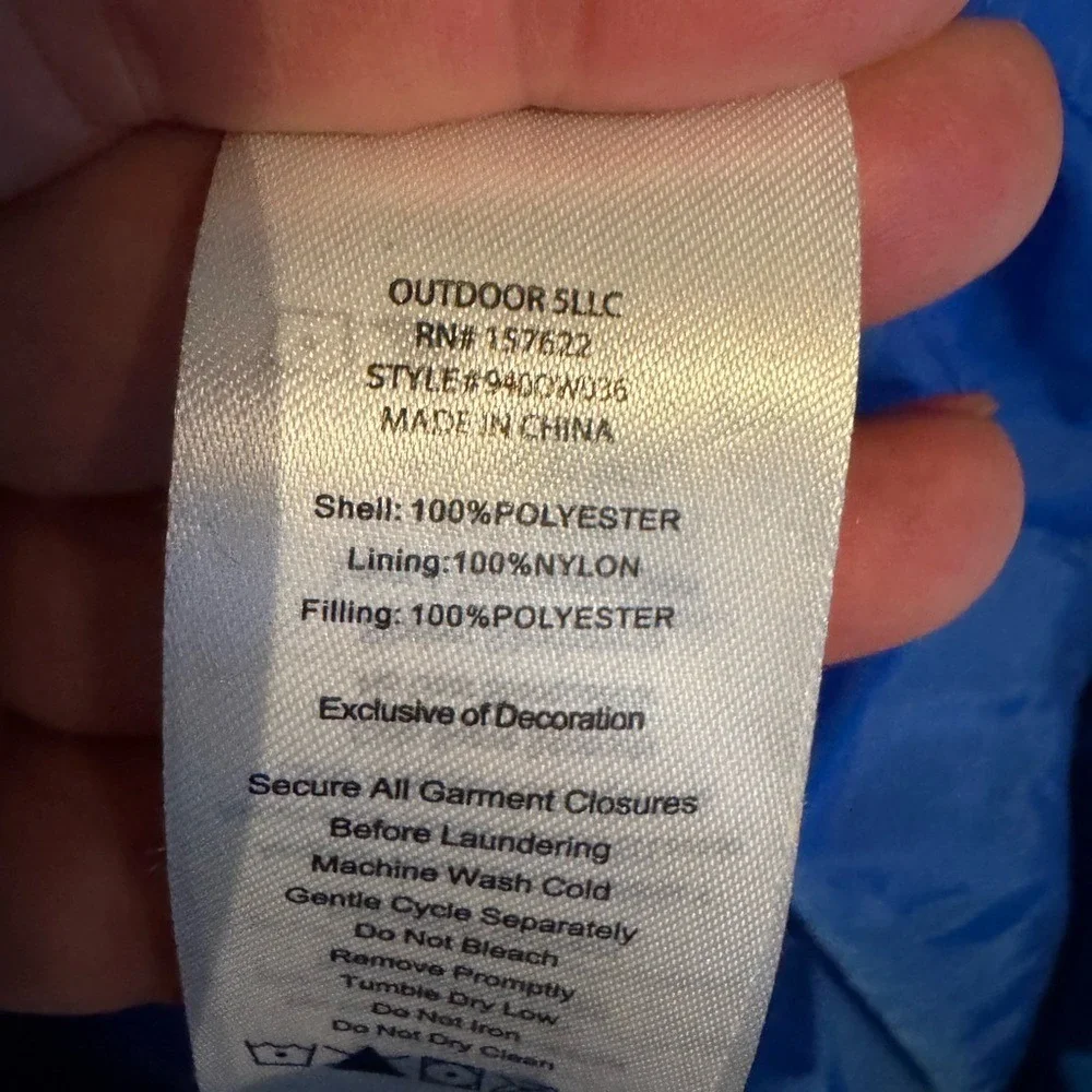 Eddie Bauer Boys Puffer Coat Jacket Size Large Winter Outdoors Cobalt Blue